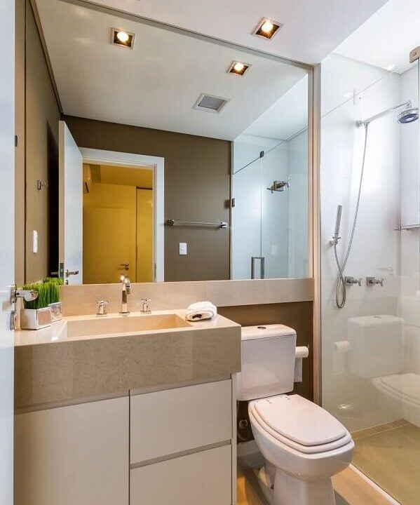 Dicas sobre como deixar o banheiro de apartamento mais aconchegante e funcional.